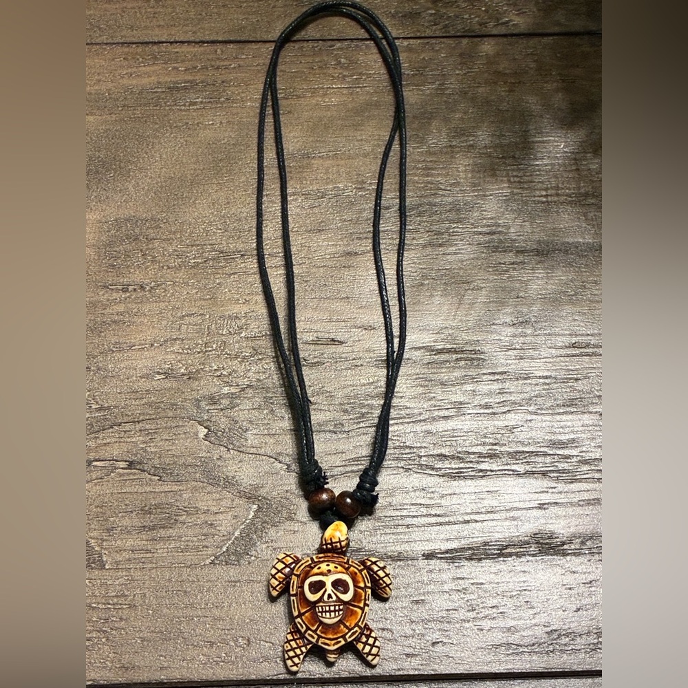 🐢 Sea Turtle Pendant Necklace Adjustable Cord Unisex NEW - Picture 3 of 5